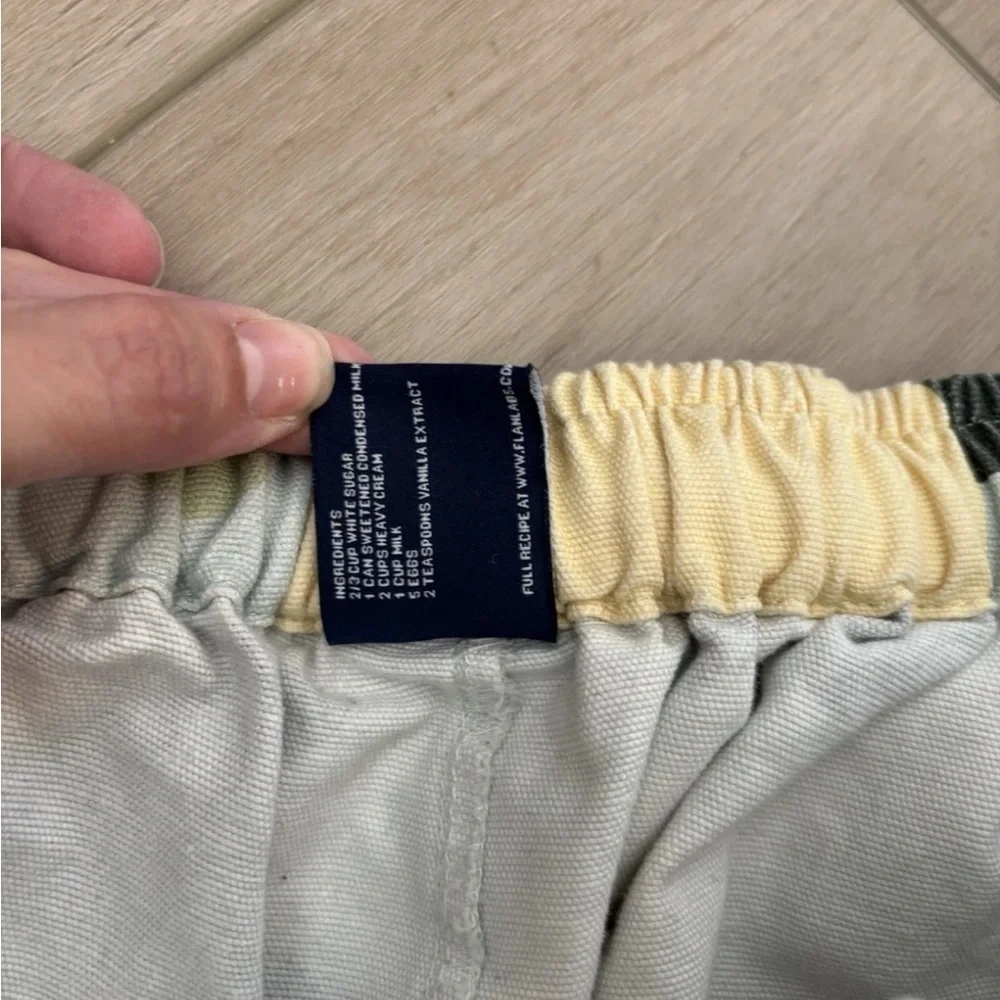 Flan Labs Roquefort Wide Leg Pants Mens XL Green Camo Canvas Drawstring